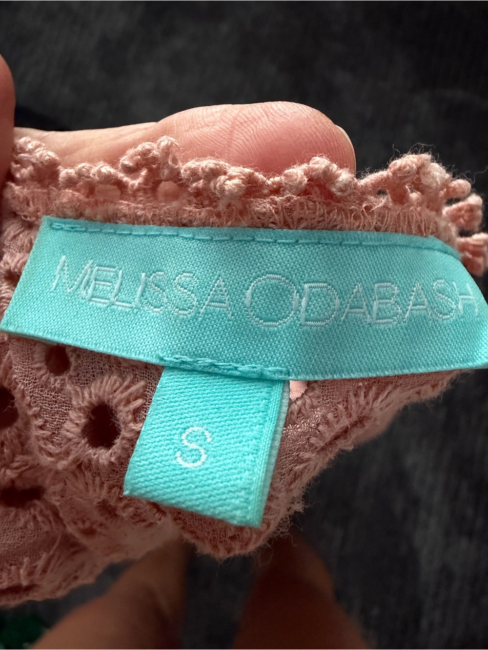 Melissa Odabash Blush Eyelet Smocked Waist Swim Coverup - Picture 2 of 2